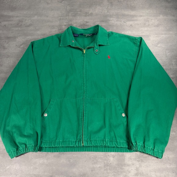 Polo Ralph Lauren Other - Polo Ralph Lauren Harrington Jacket Mens XL Kelly Green Cotton Bi Swing Full Zip